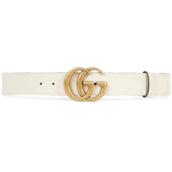 AUTHENTIC GUCCI LEATHER BELT WITH
DOUBLE G BUCKLE - Picture 2 of 10
